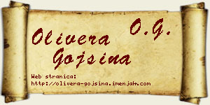 Olivera Gojšina vizit kartica